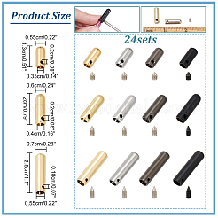 24 Sets 12 Styles Zinc Alloy End Caps&nbsp;FIND-NB0004-14