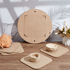 Medium Density Fiberboard (MDF) Portable Clay Wedging Board with Built&nbsp;AJEW-PH0006-65C