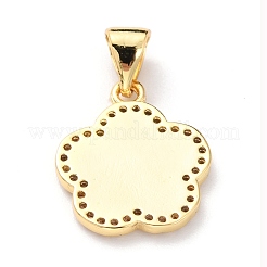 Brass Micro Pave Cubic Zirconia Pendants&nbsp;ZIRC-H120-02B-G