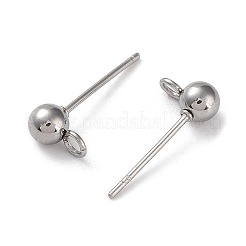 Non-Tarnish 304 Stainless Steel Stud Earring Findings&nbsp;STAS-M323-01A-P
