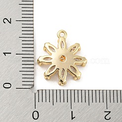Brass with Cubic Zirconia Pendants&nbsp;X-KK-Z032-01A-G