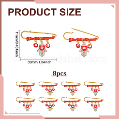 8Pcs Stainless Steel Brooches&nbsp;JEWB-ME00005