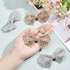 4Pcs 2 Colors Rhinestone Bowknot Shoe Decoration&nbsp;AJEW-HY0001-78