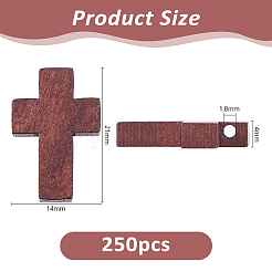 250Pcs Wooden Pendants&nbsp;WOOD-DC0001-38