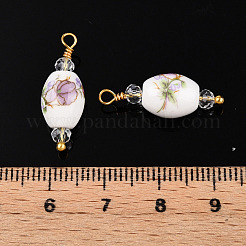 Handmade Porcelain Pendants&nbsp;KK-P242-19G-02-1