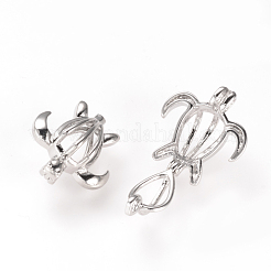 Brass Locket Cage Pendants&nbsp;X-KK-R057-02P