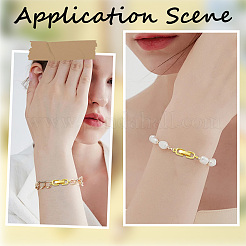10Pcs Rack Plating Brass Fold Over Clasps&nbsp;KK-SC0006-67G