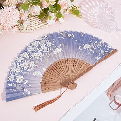Bamboo Folding Fan&nbsp;AJEW-WH20054-297A