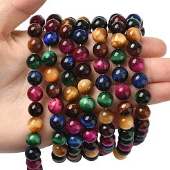 Natural Tiger Eye Beads Strands&nbsp;G-G101-10mm-6
