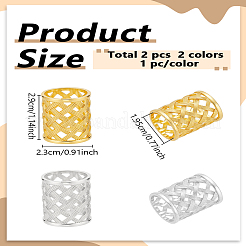 2Pcs 2 Colors Alloy Scarf Buckle&nbsp;AJEW-LP0010-64