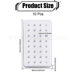 32-Hole Rectangle Plastic Loose Gems Storage Boxes&nbsp;FIND-WH0420-27B
