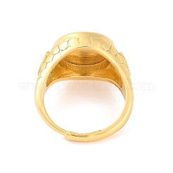 Round with Letter N Brass Enamel Adjustable Rings&nbsp;RJEW-U009-09G