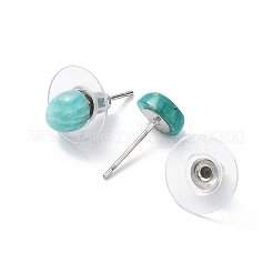 Natural Amazonite Stud Earrings for Women&nbsp;EJEW-E285-01P-02