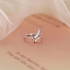 Heart & Wing Rhodium Plated 925 Sterling Silver Cuff Rings&nbsp;FS-WGFEBDA-01