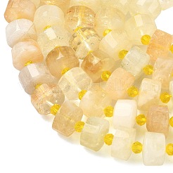 Natural Lemon Quartz(Heated) Beads Strands&nbsp;G-G453-G15-7x12mm