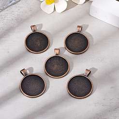 Tibetan Style Alloy Pendant Cabochon Settings&nbsp;TIBE-R295-055R-FF