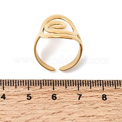 304 Stainless Steel Cuff Open Rings for Women&nbsp;RJEW-L342-05G