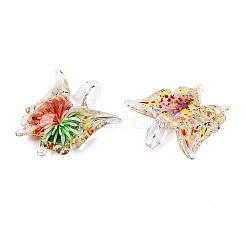 12Pcs Transparent Handmade Lampwork Pendants&nbsp;LAMP-R106-M1-01-B