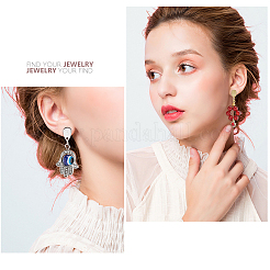 32Pcs 16 Style 304 Stainless Steel Stud Earring Findings&nbsp;STAS-MA0001-08