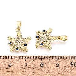 Brass Micro Pave Cubic Zirconia Pendants&nbsp;KK-N259-13G