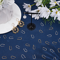 40Pcs 2 Colors Brass Ear Wire&nbsp;KK-BBC0024-15