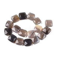 Natural Grey Agate Beads Strands&nbsp;G-T138-163