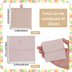 20Pcs Microfiber Jewelry Pouches&nbsp;ABAG-SP0001-48A