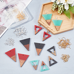 DIY Walnut Wooden Dangle Earring Making Kits&nbsp;DIY-OC0006-70