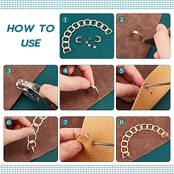 Alloy Chain Style Bag Handles&nbsp;FIND-WH0126-21KCG