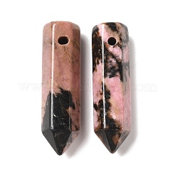 Natural Rhodonite Pointed Pendants&nbsp;G-D460-01S