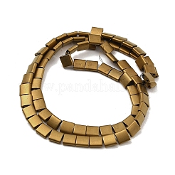 Electroplated Frosted Non-magnetic Synthetic Hematite Beads Strands&nbsp;G-G089-B01-04