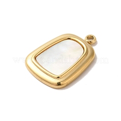 304 Stainless Steel Pave Shell Pendants&nbsp;STAS-L022-246G