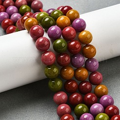 Dyed Natural Malaysia Jade Beads Strands&nbsp;G-G021-02B-18