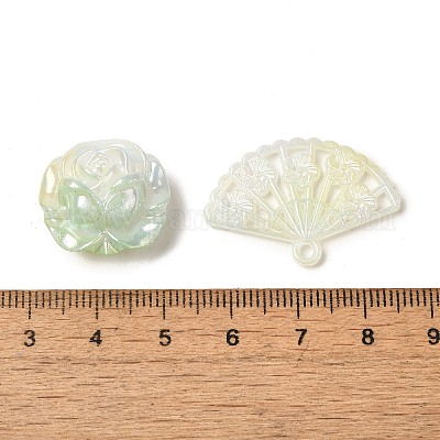 Rainbow Iridescent Plating Acrylic Beads&nbsp;OACR-U006-01D-1