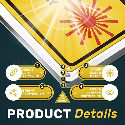 Wholesale UV Protected & Waterproof Aluminum Warning Signs - Pandahall.com