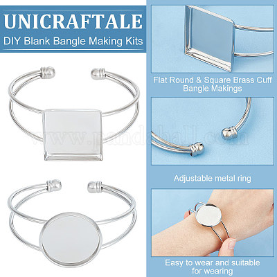 DIY Blank Bangle Making Kits&nbsp;DIY-UN0005-73-1