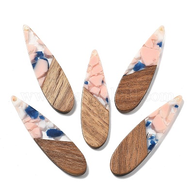 Resin and Walnut Pendants&nbsp;FIND-R051-14B-1
