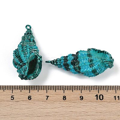 Spray Painted Natural Spiral Shell Pendants&nbsp;SHEL-K006-50C-1