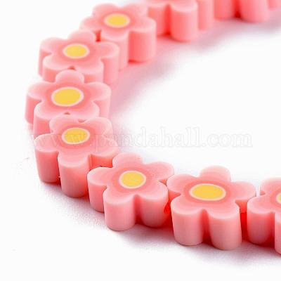 Handmade Flower Polymer Clay Beads Strands&nbsp;CLAY-M003-07F-1