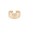 Brass Finger Ring Settings, Loop Ring Base, with Loop, Nickel Free, Golden, US Size 7 3/4(17.9mm)