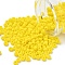 TOHO 6/0 Round Beads, Japanese Seed Beads, (42F) Opaque Frost Dandelion, 4mm, Hole: 1.5mm, about 7570pcs/pound