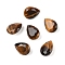 Natural Tiger Eye Cabochons, Teardrop, Faceted, 8x6x3.5mm