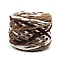 Soft Crocheting Polyester Yarn, Thick Knitting Yarn for Scarf, Bag, Cushion Making, Segment Dyed, Tan, 7mm