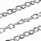 Iron Side Twisted Chain, with Spool, Unwelded, Lead Free & Nickel Free, Gunmetal, Size: Chains: about 5mm long, 4mm wide, 0.9mm thick, about 328.08 Feet(100m)/roll