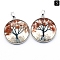 Natural Carnelian Pendants, Flat Round, 33mm