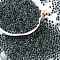 Transparent Inside Colours Glass Seed Beads, Round Hole, Round, Steel Blue, 4x3mm, Hole: 1.4mm, about 6428pcs/pound
