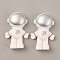 Space Theme Opaque Resin Cabochons, Silver, Spaceman Pattern, 40.5x26x9.5mm