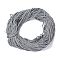 Polyester Cord, Twisted Cord, Silver, 5mm, about 97~100m/bundle