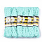 Polypropylene Fiber Ribbons, Wave Shape, Pale Turquoise, 7~8mm, 15yard/bundle, 6bundles/bag