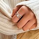 Brass Rhinestone Chunky Rings&nbsp;PW-WG7507A-01-3